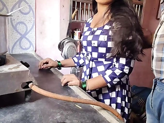Mumbai ashu gets her cock-squeezing cootchie plumbed in the kitchen and filled with molten spunk