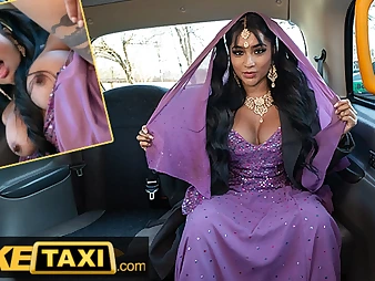 Desi nurse with big joy bags gets her cock-squeezing gash boinked rock rock-hard in fake taxi act