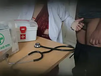 Melancholy nurse Tanya Bhabhi gives anyway a lest a hot handjob and flashes the brush conclave